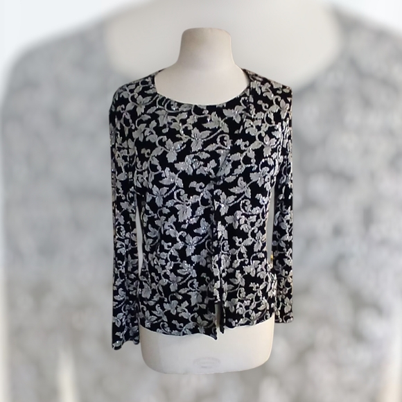 Connected Silver & Black Top - Picture 9 of 12